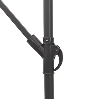 Градински чадър със стоманен прът, зелен, 269x269x235 см