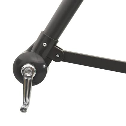 Градински чадър със стоманен прът, зелен, 269x269x235 см