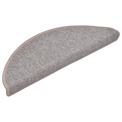 Изтривалки за стълби, 10 бр., 65x24x4 см, светлокафяви, полукръгли, големи