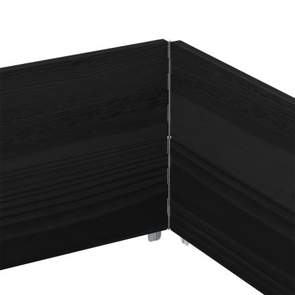 Палетни страници черно 2 бр 150x100 см, борова дървесина масив