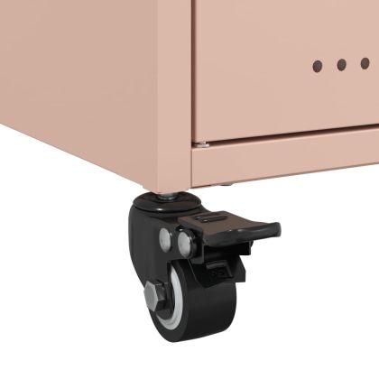 ТВ шкаф, розов, 100,5x39x43,5 см, стомана