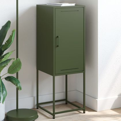 Висок шкаф, маслиненозелен, 36x39x107 см, стомана