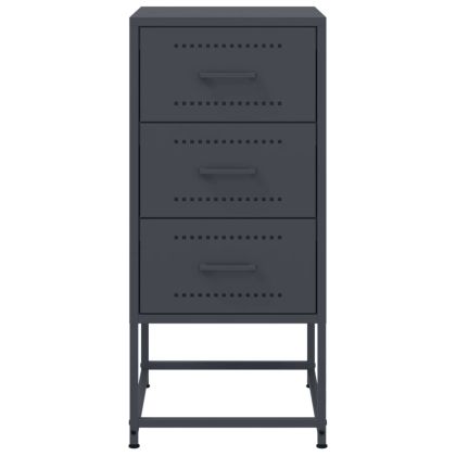 Нощни шкафчета 2 бр антрацит 36x39x78 см стомана