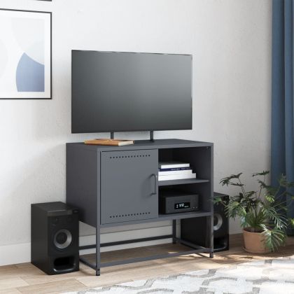 ТВ шкаф, розов, 100,5x39x60,5 см, стомана