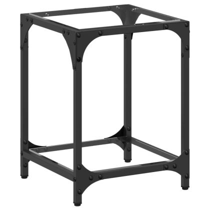 Маса за кафе с прозрачен стъклен плот 30x30x40 см стомана