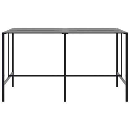 Бар маса, черна, 200x100x110 см, прахово боядисана стомана