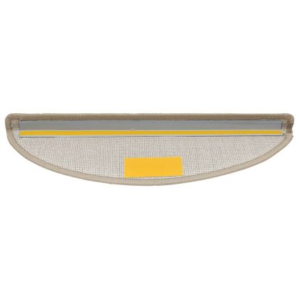 Изтривалки за стълби, 10 бр., 56x17x3 см, бежови, полукръгли