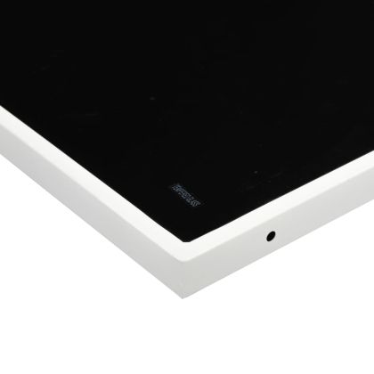 Градински комплект от 11 части, с възглавници, бял, текстилен