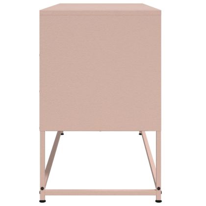 ТВ шкаф, розов, 100,5x39x60,5 см, стомана