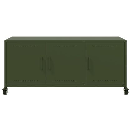 ТВ шкаф, маслиненозелен, 100,5x39x43,5 см, стомана