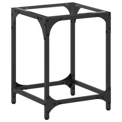 Маса за кафе с прозрачен стъклен плот 30x30x40 см стомана