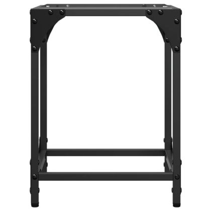 Маса за кафе с прозрачен стъклен плот 30x30x40 см стомана