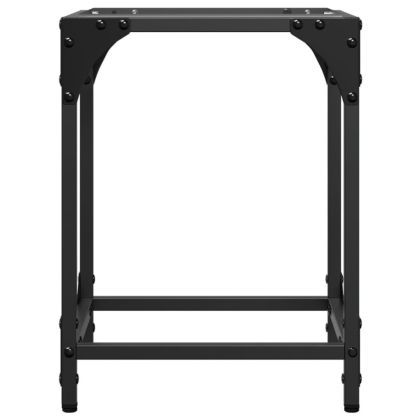 Маса за кафе с прозрачен стъклен плот 30x30x40 см стомана