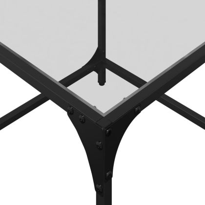 Маси за кафе с прозрачен стъклен плот 2 бр 50x50x40 см стомана