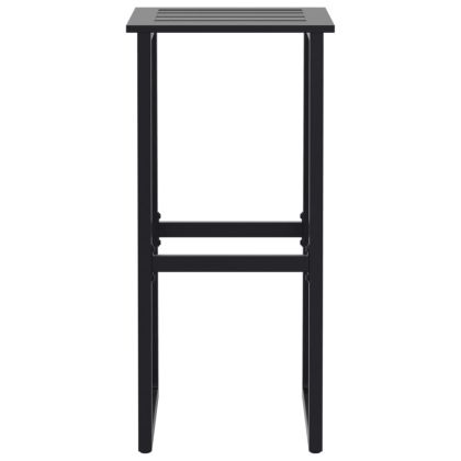 Бар табуретки 2 бр черни 38x38x80 см прахово боядисана стомана