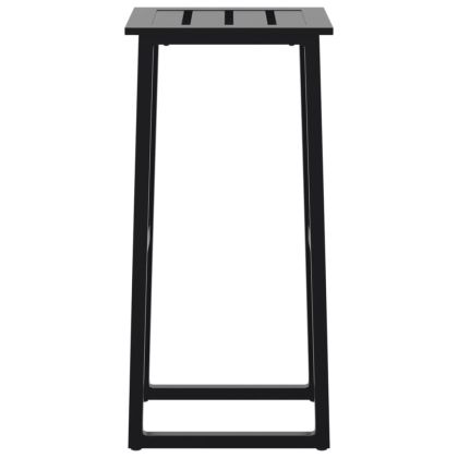 Бар табуретки 2 бр черни 38x38x80 см прахово боядисана стомана