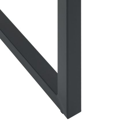 Бар табуретки 2 бр черни 38x38x80 см прахово боядисана стомана