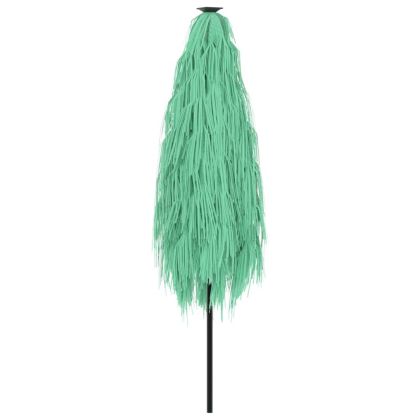 Градински чадър със стоманен прът, зелен, 248x248x248 см