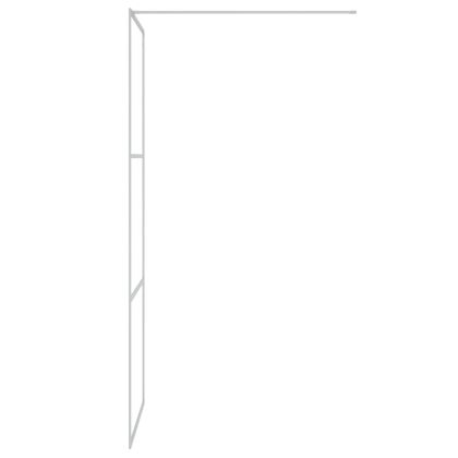 Параван за баня, сребрист, 80x195 см, прозрачно ESG стъкло