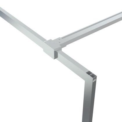 Параван за баня, сребрист, 80x195 см, прозрачно ESG стъкло