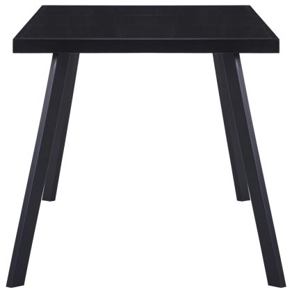 Трапезна маса, черна, 180x90x75 см, закалено стъкло