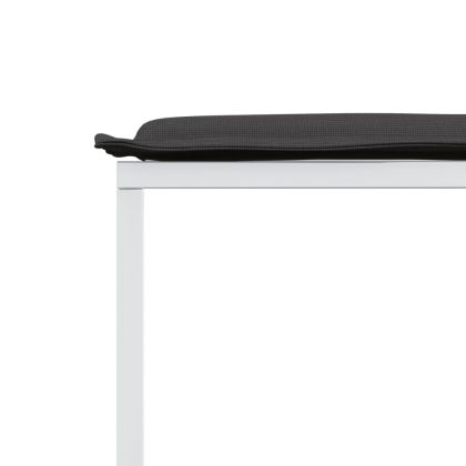 Градински комплект от 13 части, с възглавници, бял, текстилен