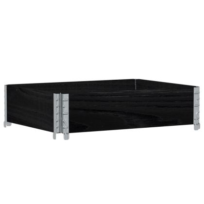 Палетна страница, черно, 80x60 см, борова дървесина масив