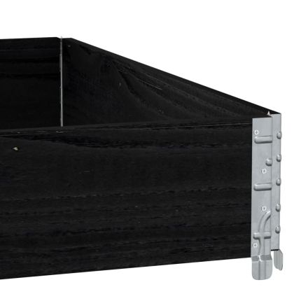 Палетна страница, черно, 100x100 см, борова дървесина масив