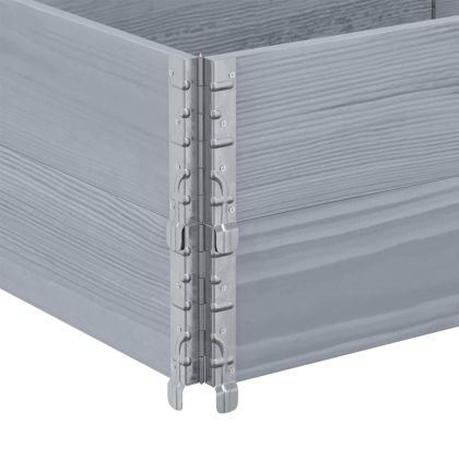 Палетни страници, сив, 2 бр, 150x50 см, борова дървесина масив