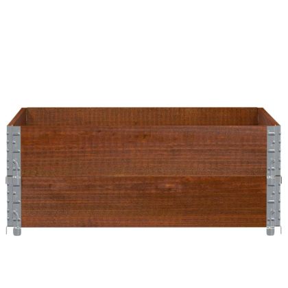 Палетни страници, кафяв, 2бр, 100x100см, борова дървесина масив