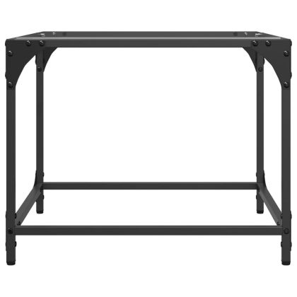 Маса за кафе с прозрачен стъклен плот 50x50x40 см стомана