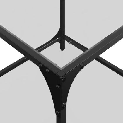 Маса за кафе с прозрачен стъклен плот 50x50x40 см стомана