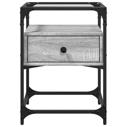 Нощни шкафчета 2 бр сив сонома 40x40x55 см инженерно дърво