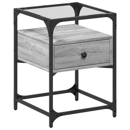 Нощни шкафчета 2 бр сив сонома 40x40x55 см инженерно дърво