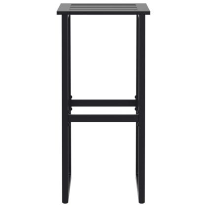 Градински бар комплект 9 части черен прахово боядисана стомана