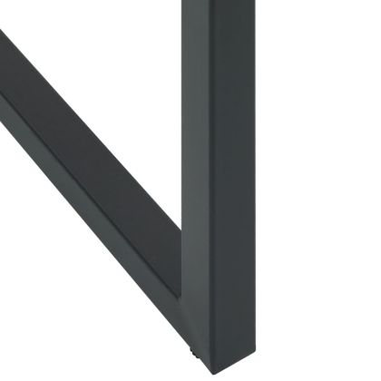 Градински бар комплект 9 части черен прахово боядисана стомана