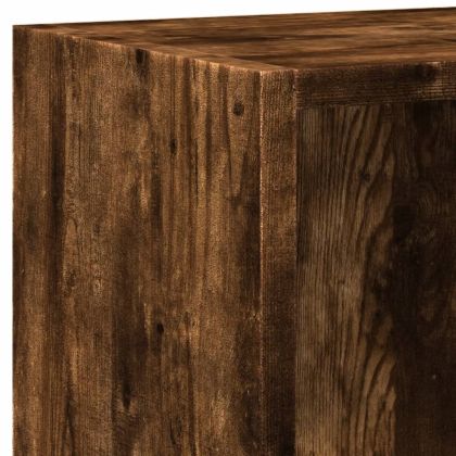 Етажерка за книги, опушен дъб, 60x24x76 см, инженерно дърво