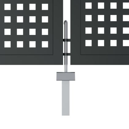 Градинска порта, антрацит, 400x150 см, стомана