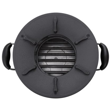 Къмпинг печка на дърва, черна, 36x26x22,5 см, метал