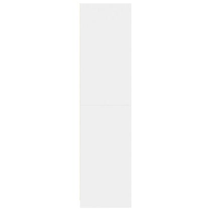 Гардероб, бял, 50x50x200 см, инженерно дърво