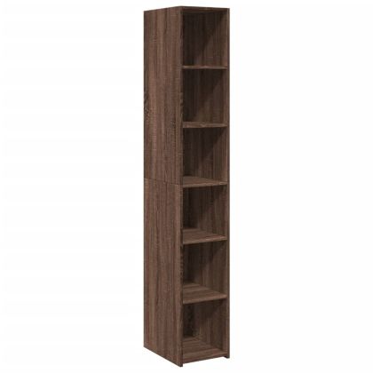 Висок шкаф, кафяв дъб, 30x41x185 cm, инженерно дърво