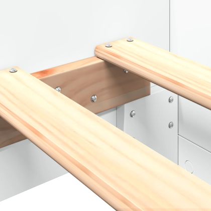 Рамка за легло, бяла, 75x190 см, инженерно дърво