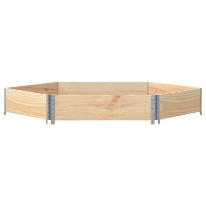 Повдигната леха шестоъгълна 160x160 см масивна чамова дървесина