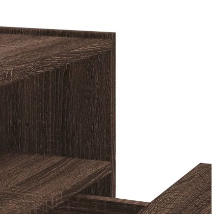 Нощно шкафче за стенен монтаж, кафяв дъб, 45x30x35 см