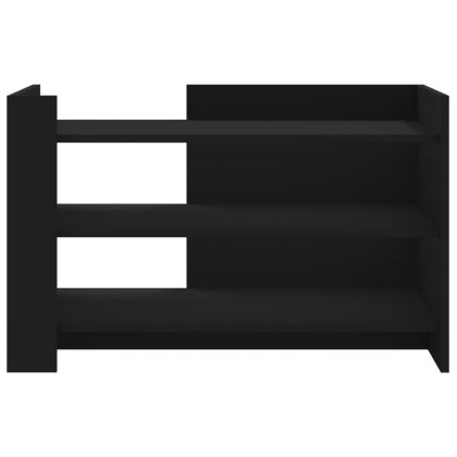 Маса за кафе, черна, 80x50x50 см, инженерно дърво