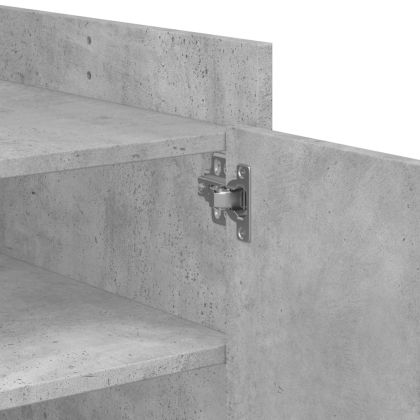 Кафе маса, бетонно сива, 100x50x50 см, инженерно дърво