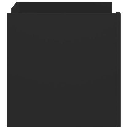 Маса за кафе, черна, 80x50x50 см, инженерно дърво