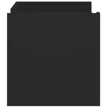 Кафе маса, черна, 100x50x50 см, инженерно дърво