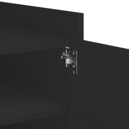 Кафе маса, черна, 100x50x50 см, инженерно дърво