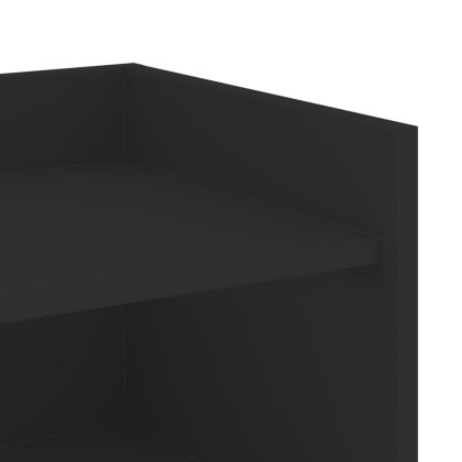Сайдборд, черен, 45x35x75 см, инженерно дърво